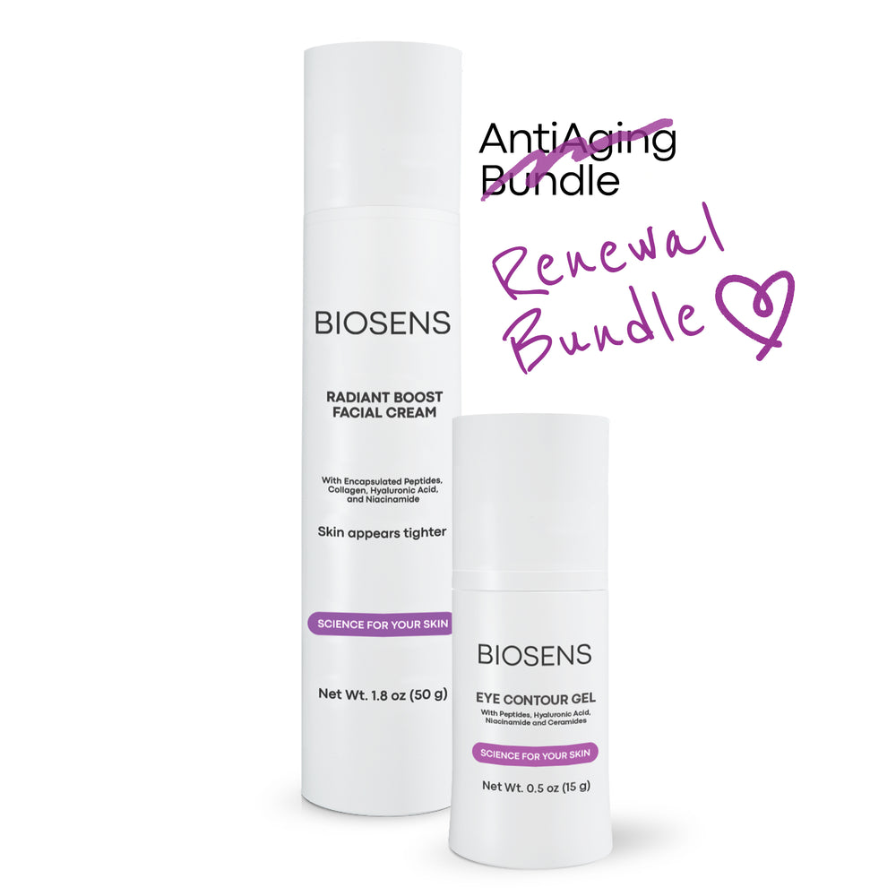 BIOSENS WELL-AGING BUNDLE | Radiant Boost Cream + Eye contour gel | 1 Airless Bottle each