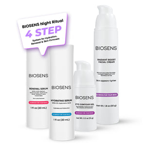 BIOSENS Night ritual bundle | Peptides + Eye Gel + Hyaluronic acid + Retinol | 4 airless products
