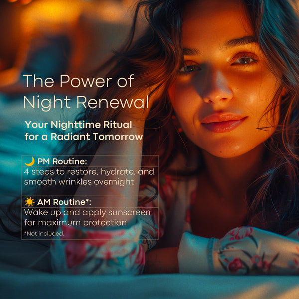 BIOSENS Night ritual bundle | Peptides + Eye Gel + Hyaluronic acid + Retinol | 4 airless products