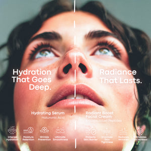 BIOSENS ANTIAGING BUNDLE | Hydrating Serum + Radiant Boost Cream  | 1 Airless Bottle each